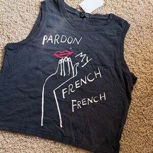 NWT-Mother Graphic Sleeveless Top small